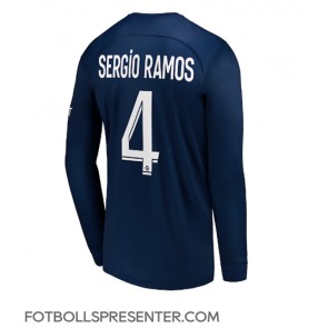 Paris Saint-Germain Sergio Ramos #4 Hemma Matchtröja 2022-23 Långärmad